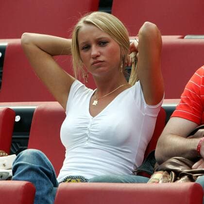 Monika, Freundin von Lukas Podolski (Köln) Fußball 1. BL Herren Saison 2005 2006, 1. FC Köln Einzelbild Köln