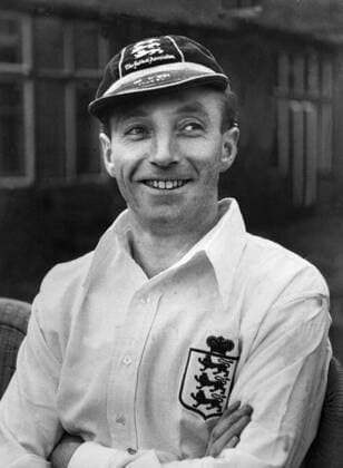 Stanley Matthews (England) freut sich -  Fußball Herren Nationalmannschaft 1949, Nationalmannschaft, Nationalteam Porträt Aufnahmedatum geschätzt London