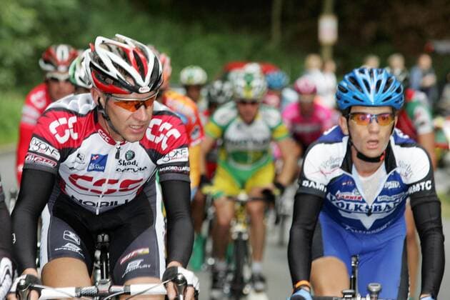 Jens Voigt (Deutschland CSC, li.) Radsport Herren 80. TEAG Hainleite 2005, Straßenradsport, Straße, Rad Gruppe Erfurt