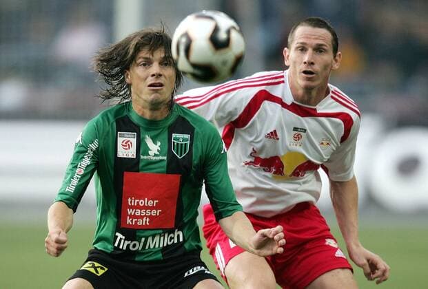 Milan Pacanda (Tirol, li.) gegen Christoph Jank (Salzburg) Fußball Herren tmobileBundesliga 2005 2006, 1. Österreichische Liga, SV Red Bull Salzburg - FC Wacker Tirol 2:0 Gruppe Salzburg Dynamik,