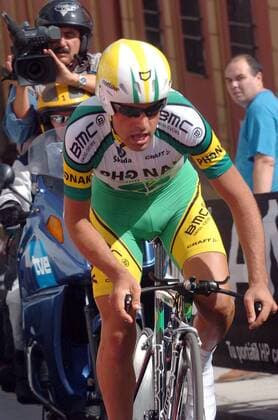 Oscar Pereiro Sio (Spanien Phonak) - Einzelzeitfahren -  Radsport Herren Vuelta a Espana 2005, Spanienrundfahrt, ProTour, Straßenradsport, Straße, Rad, Prolog Einzelbild 1. Etappe: Granada - La Alhambra
