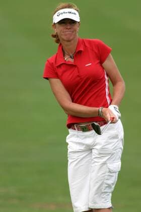 Helen Alfredsson (Schweden) unzufrieden mit ihrem Schlag - (Icon9818870) Golf Damen State Farm Classic 2005, LPGA Tour, Golfen, Frauen, Frauengolf Einzelbild Springfield Enttäuschung EDITORIAL USE ONLY