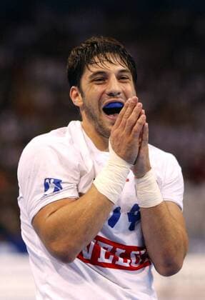 Bertrand Gille (Hamburg) fassungslos Handball 1. BL Herren Saison 2005 2006, HSV Hamburg Einzelbild Hamburg Enttäuschung,