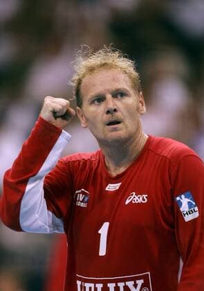 Torwart Goran Stojanovic (Hamburg) jubelt Handball 1. BL Herren Saison 2005 2006, HSV Hamburg Einzelbild Hamburg Freude,