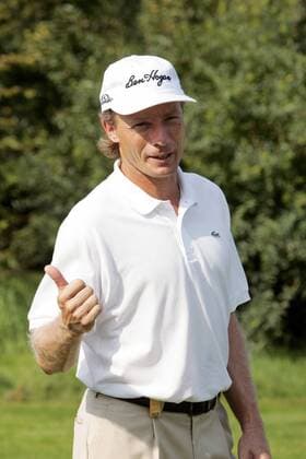Bernhard Langer (Deutschland) schickt uns weg Golf Herren Linde German Masters 2005, Golfen, European PGA Tour Einzelbild Gut Lärchenhof Köln Pulheim