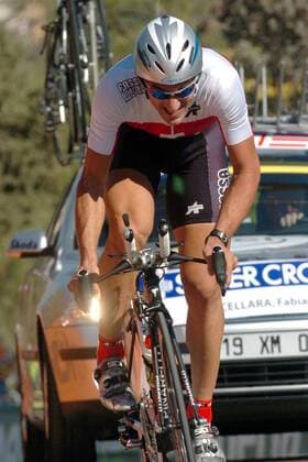 Fabian Cancellara (Schweiz) -  Radsport WM Herren Weltmeisterschaft 2005, Straßenradsport, Straße, Rad, Zeitfahren, Einzelzeitfahren, Vdig Einzelbild Madrid