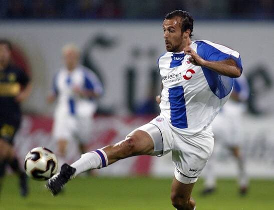 Antonio di Salvo (Rostock) am Ball Fußball 2. BL Herren Saison 2005 2006, FC Hansa Rostock Einzelbild Rostock Dynamik,