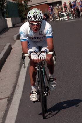 Danilo Di Luca (Italien Liquigas Bianchi) - Angriff -  Radsport Herren Giro di Lombardia 2005, Lombardei Rundfahrt, Straßenradsport, Straße, Rad, ProTour, Einzelbild Mendrisio Como Überlegenheit
