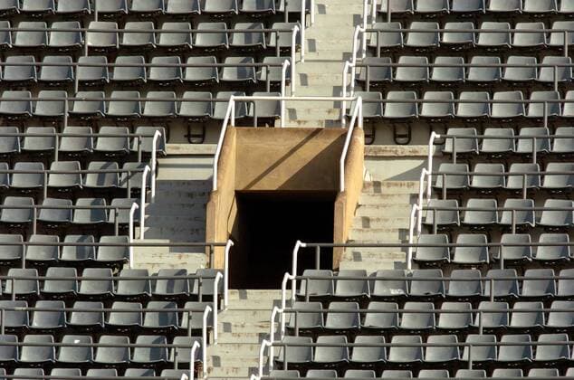 Fußball, Stadiongeschichte FC Barcelona Ein Aufgang für die Zuschauerränge im Estadio Nou Camp -  Fußball Herren Saisonvorbereitung 2005 2006, Vorbereitung, Trofeo Joan Gamper, FC Barcelona, Barca Totale Nou Camp Barcelona