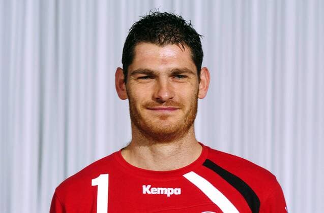 Torwart Henning Fritz (Deutschland) Handball Herren Nationalmannschaft 2005, Nationalteam, Shooting, Fotoshooting, Fototermin Porträt Halle Westfalen