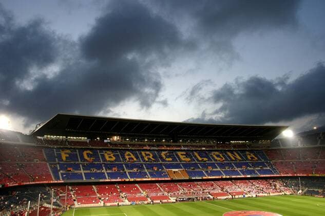 Fußball, Stadiongeschichte FC Barcelona Das Estadio Nou Camp, Heimspielstätte des FC Barcelona Fußball Herren Primera Division 2005 2006, 1. Spanische Liga, FC Barcelona o0 barca Totale Nou Camp pan11326 Barcelona  