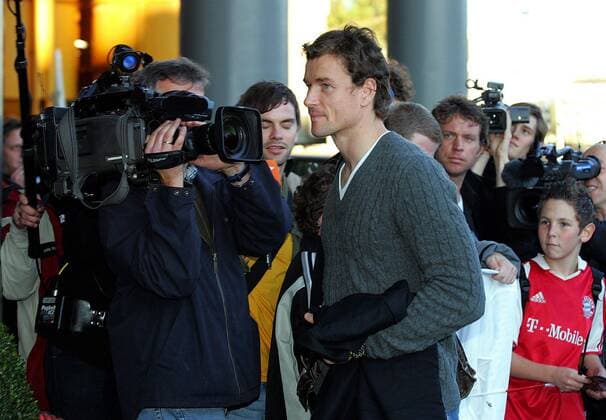 Torwart Jens Lehmann (Deutschland) bei seiner Ankunft im Hotel Intercontinental in Köln Fußball Herren Nationalmannschaft 2005, Nationalteam Gruppe Köln