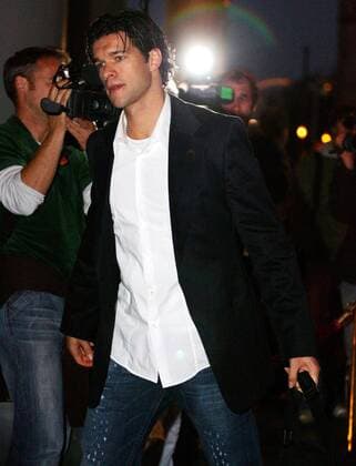 Michael Ballack (Deutschland) bei seiner Ankunft im Hotel Intercontinental in Köln Fußball Herren Nationalmannschaft 2005, Nationalteam Einzelbild Köln