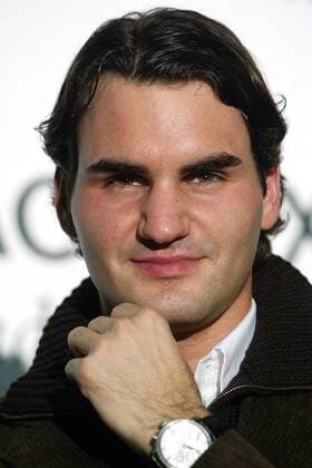 Roger Federer (Schweiz) trägt eine Armbanduhr von Maurice Lacroix -  Tennis WM Herren Masters Cup Shanghai 2005, ATP Weltmeisterschaft, Pressekonferenz, PK, Pressetermin Porträt IMC20051108221 Shanghai