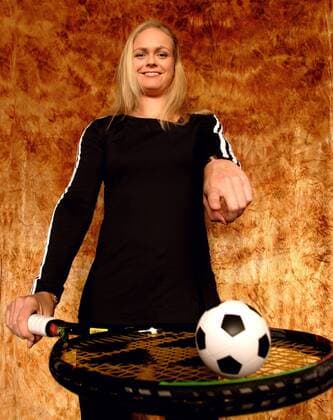 Tennisspielerin Anna Lena Groenefeld (Deutschland) im WM Fußballfieber Tennis Damen Shooting 2005, Studio, Fotostudio, Studioshooting, Studiotermin, Studioaufnahme Einzelbild Mainz