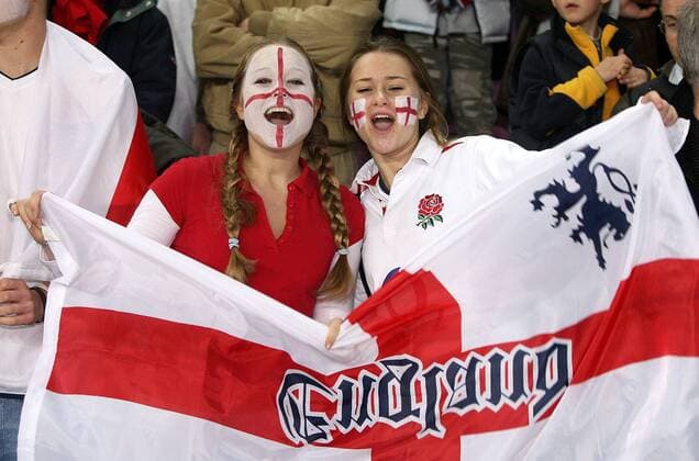 Englische Fans sorgen für Stimmung Fußball Länderspiel Herren Freundschaftsspiel 2005, Länderspiel, Test, Testspiel Gruppe Genf
