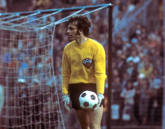 Torwart Jürgen Croy (DDR) Fußball WM Herren Weltmeisterschaft 1974, Länderspiel, Nationalmannschaft, Nationalteam, Nationaltrikot, Vdia Einzelbild Gruppe 1 Berlin