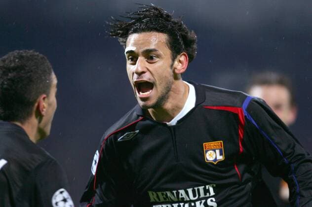 Fred (Lyon) - Torjubel Fußball EC 1 Herren Champion League 2005 2006, Olympique Lyonnais, OL Einzelbild pan11697 Lyon Freude, Begeisterung,  