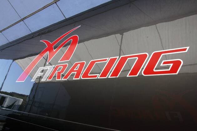 Das Logo des neuen Midland F1 (MF1) Racing Teams Motorsport Herren Testfahrten 2005, Formel 1 Weltmeisterschaft 2006, F1, F 1, Test, Tests, Testfahrt Einzelbild Jerez