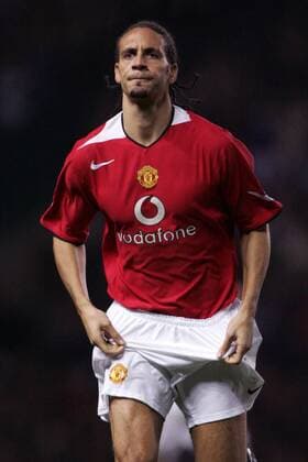 Rio Ferdinand (Manchester United) enttäuscht -  Fußball Herren English Premier League 2005 2006, 1. Englische Liga, Manchester United, ManU Einzelbild Manchester Enttäuschung,
