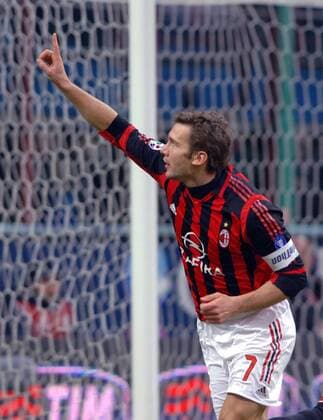 Andriy Shevchenko (Milan) - Torjubel Fußball Herren Serie A 2005 2006, 1. Italienische Liga, AC Mailand Einzelbild Mailand Freude,