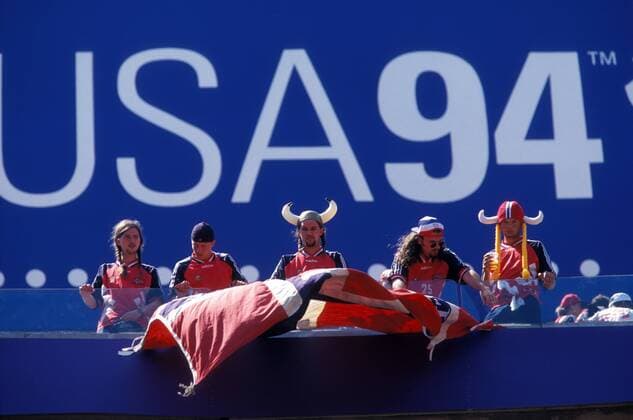 USA 94 - die Fans von Norwegen sind guter Dinge Fußball WM Herren Weltmeisterschaft 1994, Nationalmannschaft, Nationalteam, Länderspiel, Gruppe E Totale norwegischer, norwegische Washington DC, D.C.
