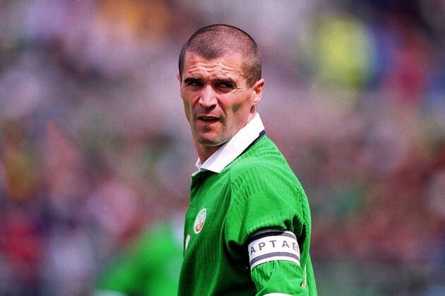 Roy Keane (Irland) - Schulterblick Fußball Länderspiel Herren Weltmeisterschaftsqualifikation 2001, Qualifikation, Länderspiel, Vdia Einzelbild Dublin Skepsis,