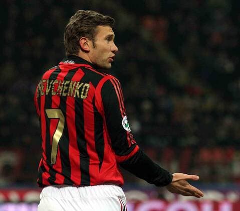 Andriy Shevchenko (Milan) ratlos -  Fußball Herren Serie A 2005 2006, 1. Italienische Liga, AC Mailand Einzelbild Mailand