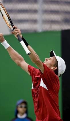 Lars Burgsmüller (Deutschland) jubelt Tennis Herren Australian Open 2006, ATP Tour, Grand Slam Einzelbild Melbourne Freude, Begeisterung,