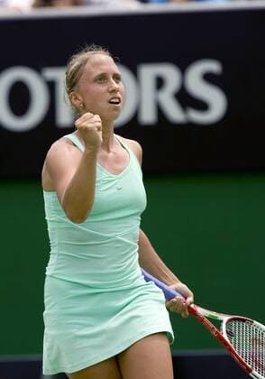 Julia Schruff (Deutschland) jubelt Tennis Damen Australian Open 2006, WTA Tour, Grand Slam, Einzelbild Melbourne Freude,