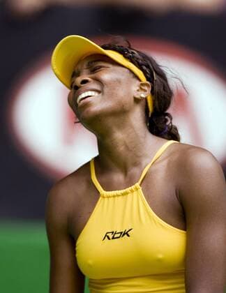 Venus Williams (USA) verzweifelt Tennis Damen Australian Open 2006, WTA Tour, Grand Slam, Einzelbild Melbourne Enttäuschung, Verzweiflung,