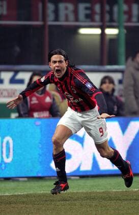Filippo Inzaghi (Milan) - Torjubel Fußball Herren Serie A 2005 2006, 1. Italienische Liga, AC Mailand Einzelbild Mailand Freude, Begeisterung,