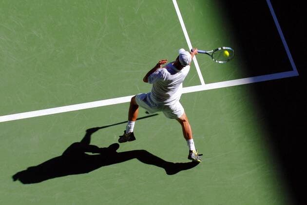 Andy Roddick (USA) - Vorhand Tennis Herren Australian Open 2006, Grand Slam, ATP Tour, Hartplatz, Hardcourt, Hartplatztennis, Hartplatzturnier Einzelbild Melbourne