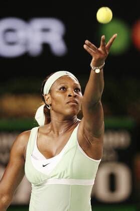 Serena Williams (USA) - Aufschlag Tennis Damen Australian Open 2006, WTA Tour, Grand Slam Einzelbild Melbourne