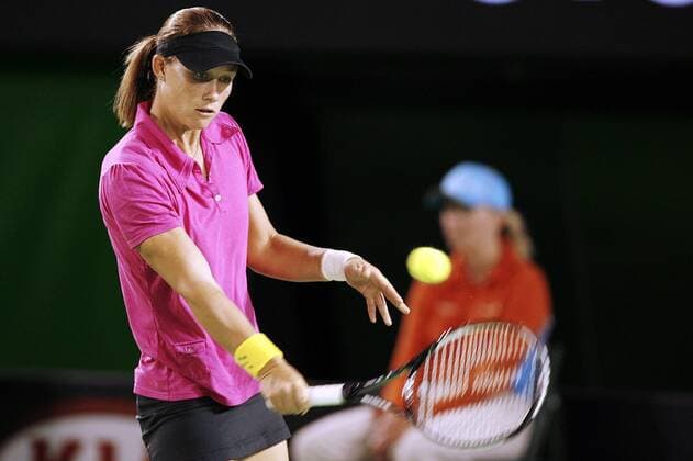 Samantha Stosur (Australien) - Rückhand Tennis Damen Australian Open 2006, Grand Slam, WTA Tour Einzelbild Melbourne