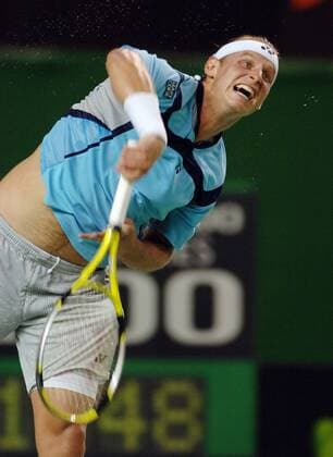 David Nalbandian (Argentinien) - Aufschlag Tennis Herren Australian Open 2006, Grand Slam, ATP Tour Einzelbild Melbourne