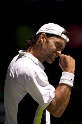 Nicolas Kiefer (Deutschland) jubelt Tennis Herren Australian Open 2006, Grand Slam, ATP Tour Einzelbild Melbourne Freude,