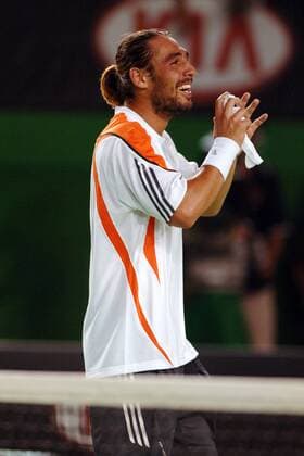Marcos Baghdatis (Zypern) - Schlußjubel Tennis Herren Australian Open 2006, Grand Slam, ATP Tour, Halbfinale Einzelbild Melbourne Freude,