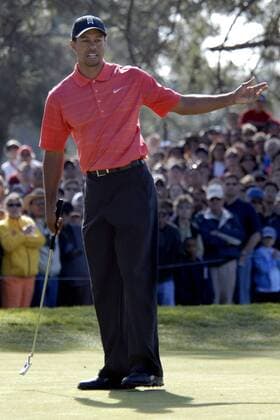 Eldrick Tiger Woods (USA) enttäuscht -  (sdp2006012908) Golf Herren Buick Invitational 2006, PGA Tour, Golfen Einzelbild San Diego Enttäuschung,