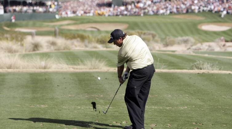 Phil Mickelson (USA) - Schlag vom Fairway -  (sco2006020404) Golf Herren FBR Open 2006, PGA Tour, Golfen Einzelbild Scottsdale