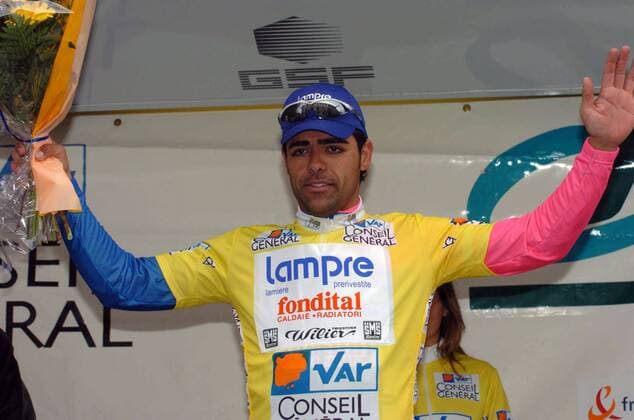 Danilo Napolitano (Italien Lampre), Sieger der 1. Etappe der Tour Mediterraneen 2006 -  Radsport Herren 32. Mittelmeerrundfahrt 2006, Tour Mediterraneen, Straßenradsport, Straße, Rad Einzelbild 1. Etappe: Marseille - Marignane Freude,