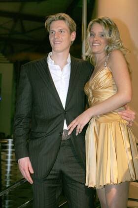 Tim Borowski (Bremen) mit seiner Freundin Lena am Rande der Grün Weißen Nacht 2006 Fußball 1. BL Herren Grün Weiße Ballnacht 2006, SV Werder Bremen Vereinsparty, Vereinsfest, Vereinsfeier, Fest, Party Gruppe Bremen