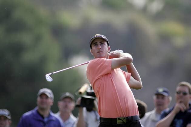 Geoff Ogilvy (Australien) schaut seinem Schlag hinterher - (Icon47914869) Golf Herren WGC Accenture Match Play Championship 2006, PGA Tour, Golfen, Lochspiel, Lochspielwettbewerb Einzelbild Carlsbad EDITORIAL USE ONLY
