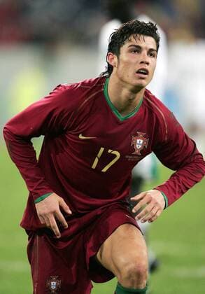 Cristiano Ronaldo (Portugal) Fußball Länderspiel Herren Freundschaftsspiel 2006, Testspiel, Test, Nationalmannschaft, Nationalteam, Nationaltrikot Einzelbild Düsseldorf