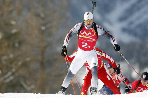 Ricco Groß (Deutschland) Biathlon OS Winter Herren Olympische Spiele Turin 2006, Winterspiele, Staffel, Staffellauf, Staffelrennen, 4x7,5km, 4x7,5 km Einzelbild Cesana San Sicario