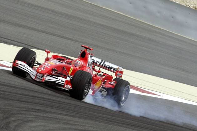 Michael Schumacher (Deutschland Ferrari) - Verbremser Motorsport Grand Prix Herren Großer Preis von Bahrain 2006, Formel 1 Weltmeisterschaft, F1, F, GP, WM, Freies Training Totale Bahrain International Circuit Manama, Sakhir