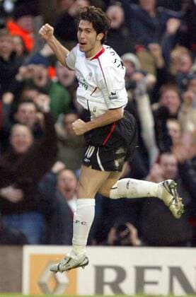 Luis Garcia (Liverpool) - Torjubel -  Fußball Herren English Premier League 2005 2006, 1. Englische Liga, FC Liverpool Einzelbild London Freude,