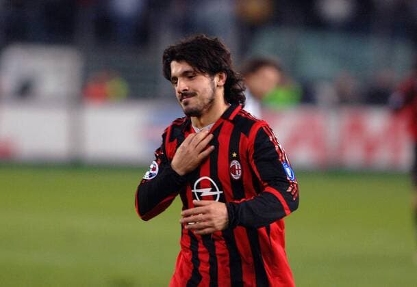 Gennaro Gattuso (Milan) enttäuscht Fußball Herren Serie A 2005 2006, 1. Italienische Liga, AC Mailand Einzelbild Turin Enttäuschung,