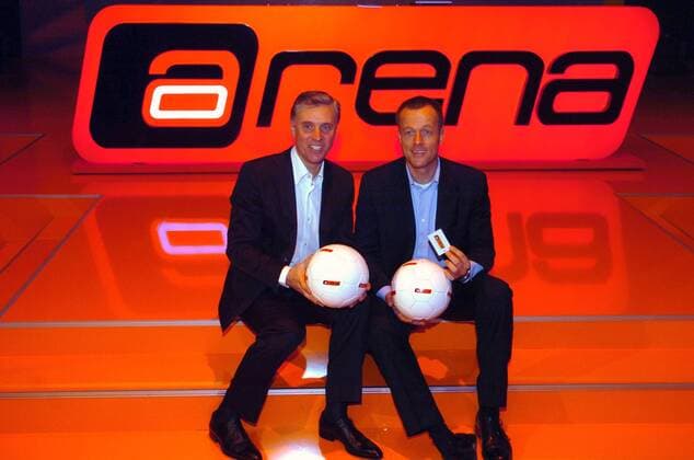 Vorstandsmitglied Christoph Bellmer (re.) und Pressesprecher Bernhard de Roos (beide Arena Sport Rechte und Marketing GmbH) stellen die Eckpunkte der Bundesliga im Pay TV vor Fußball 1. BL Herren Medien 2006, Fernsehen, TV, Rechte, Fernsehrechte, Übertragungsrechte, Verwertungsrechte, PK Gruppe Öffentlichkeitsarbeit, PR, public relations, München