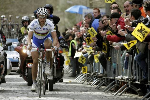 Tom Boonen (Belgien Quick Step Innergetic) -  Radsport Herren Flandernrundfahrt 2006, Flandern Rundfahrt, ProTour, Straßenradsport, Straße, Rad, Einzelbild